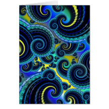 Teste padrão retro azul e amarelo cartoes
