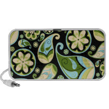 Teste padrão retro de Paisley Caixinha De Som Para iPod