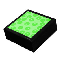 Teste padrão retro. Design do círculo no verde Porta Jóias