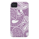 Teste padrão retro do redemoinho de Paisley - roxo capas casemate