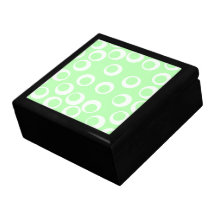 Teste padrão retro verde e branco da luz - caixa de persentes