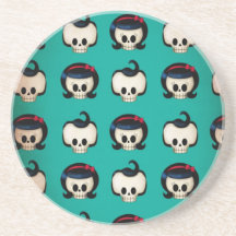 Teste padrão Rockabilly dos crânios Porta-copo