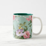 Teste padrão rosa vermelha elegante dos rosas do v caneca