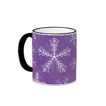 Teste padrão roxo e branco do floco de neve