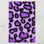 Teste padrão roxo e preto do impressão do leopardo panfletos personalizado