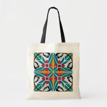 Teste padrão sem emenda do azulejo bolsa de lona