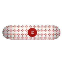 Teste padrão transversal vermelho de Templar Skateboard