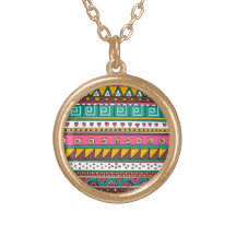 Teste padrão tribal colorido pingentes
