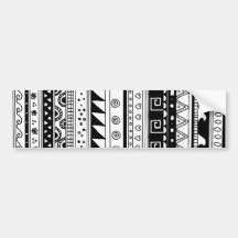 Teste padrão tribal preto e branco adesivo