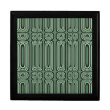 Teste padrão verde do círculo porta jóias