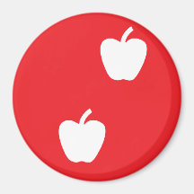 Teste padrão vermelho da maçã imãs