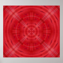 Teste padrão vermelho na moda do círculo pôsteres