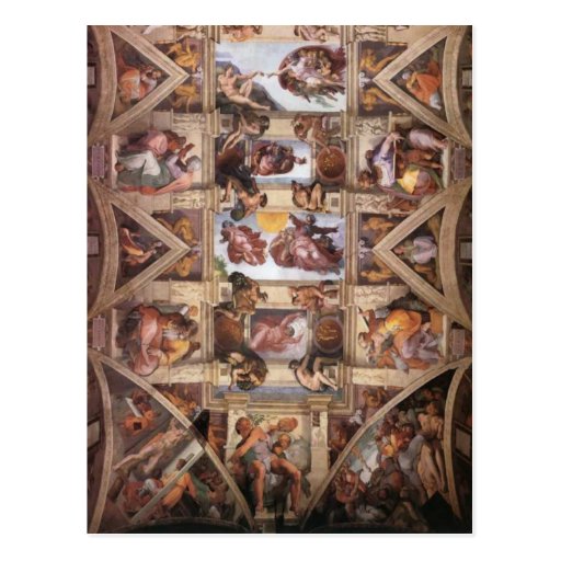 Teto da capela de Sistine Cartões Postais