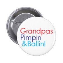 Texto azul vermelho do vovô que diz o vovô Pimpin  Pins
