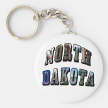 Texto da imagem de North Dakota Chaveiro