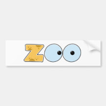 Texto do JARDIM ZOOLÓGICO dos desenhos animados Adesivo