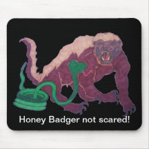 texugo de mel scared mousepad