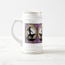 Theresa em Brown & em ameixa - senhora do art deco Caneca
