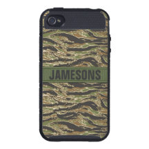 TigerStripe Camo personalizado Capa iPhone 4