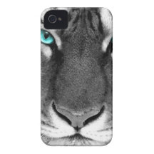 Tigre branco preto iPhone 4 capas