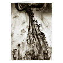 Tinta abstrata na água cartão