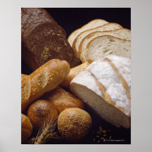 Tipos diferentes de pão do artesão impressão