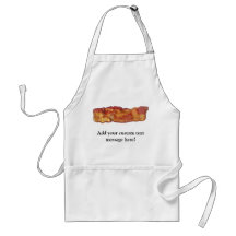Tira de bacon fritada avental
