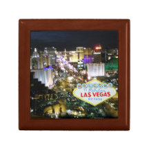 Tira e sinal de Las Vegas Estojo Para Jóias