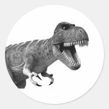 Tiranossauro Rex Adesivos Redondos