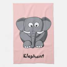 Toalhas de cozinha de MoJo do americano do elefant