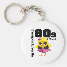 Todos ama um pintinho 80s chaveiros