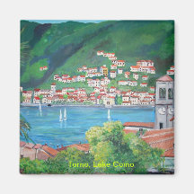 Torno, lago Como - ímã Imã De Geladeira