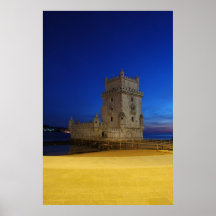 Torre de Belém em Lisboa, Portugal (por do sol) Pôsteres