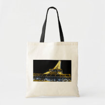 Torre de Eifel na noite Bolsas