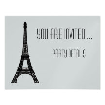 Torre Eiffel de Paris Convites Personalizados