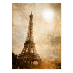 Torre Eiffel do vintage Cartão Postal