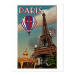 Torre Eiffel do vintage Cartão Postal