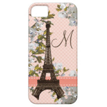 Torre Eiffel Monogrammed Capas iPhone 5 Case-Mate