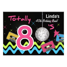 totalmente convite de festas retro do anos 80