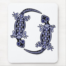 Totem azul Mousepad dos gecos