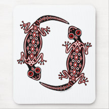 Totem vermelho Mousepad dos gecos
