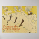 Toulouse Lautrec- La Trupe de Mlle Eglantine 1895 Impressão