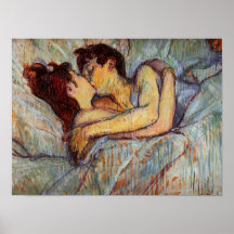 Toulouse-Lautrec na cama o poster do beijo