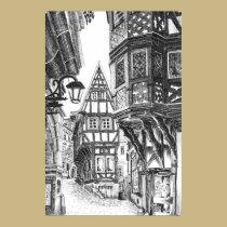 Townscape medieval posters