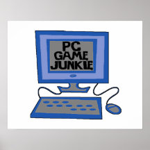 Toxicómano do jogo do PC Impressão