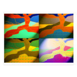 trabalhos de arte coloridos cartao postal