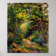 Trajeto através das madeiras, Camille Pissarro do  Pôsteres