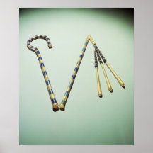 Trapaceiro e flail, do túmulo de Tutankhamun Pôsteres