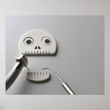 Tratamento dental de esqueleto pôsteres
