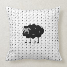 Travesseiro decorativo das ovelhas negras